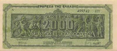 Grecia 2000000000 Drachmai - 1944 - P.133b