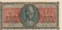 Grecia 5000 Drachms - God - Horses - 1943 - XF to AU - P.122