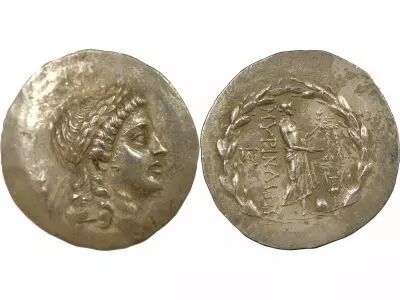 Greece (Aeolis)  Eolide, Myrina - Tetradrachme Stephanophore Argent, 150-140 Av Jc