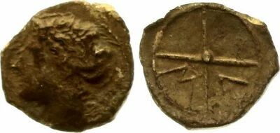Greece (Gaul) Obole of Marseille,  Head of Lacydon to the left - MA (c.121-82)