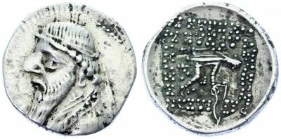 Greece (Parthian Kingdom) Arsacids, Mithridates II - Silver Drachm, Type 27 - 109 / 95 Rhagae