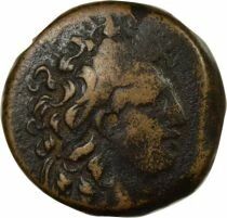 Greece (Seleucid Kingdom) Diodotus Tryphon - Dichalkon, with Macedonian Helmet - 142 / 138 BC
