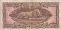 Greece 1000 Drachms - Coins - Lion - 1950 - P.326a