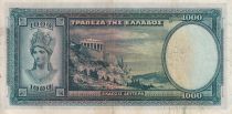 Greece 1000 Drachms - Young lady - Temple - 1939 - XF  - P.110