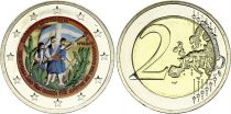 Greece 2 Euros - Cretan state - Colorised - 2013