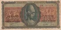 Greece 5000 Drachms - Woman - Monument - 1943