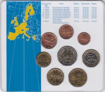 Greece UNC Set Greece 2002 - 8 euro coins