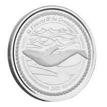 Grenade Baleine &agrave; Bosse - 1 Once Argent 2021 Les Grenadines