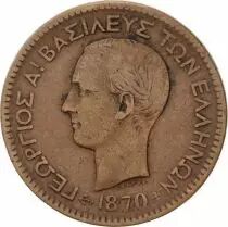 Griechenland 10 Lepta George I - 1870 BB Strasbourg