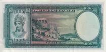 Griechenland 1000 Drachms - Woman - Parthenon - 1939 - Serial K.114 - P.110a