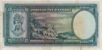 Griechenland 1000 Drachms - Young lady - Temple - 1939 - XF  - P.110