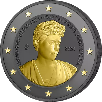 Griechenland 150 years of P�n�lope Delta - 2 Euros Comm�mo. UNC 2024