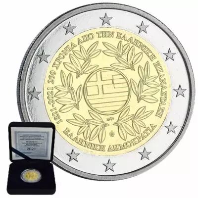 Griechenland 2 Euros Comm�mo. BE GRECE 2021 - 200 ans de la R�volution grecque