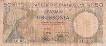 Griechenland 50 Drachms - Woman Farmer, Ceres - 1935 - P.104a