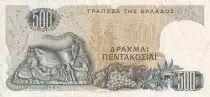 Griechenland 500 Drachms - Relief of Elusis - Relief of animals - 1968 - P.197