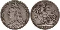 Gro&szlig;britannien 1 Crown Victoria - St George and dragon - 1890 Silver