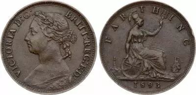 Gro�britannien 1 Farthing 1874-1895 - Britannia, Victoria