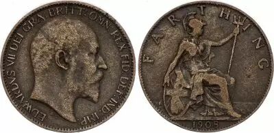 Gro�britannien 1 Farthing 1902-1910 - Britannia, George VI