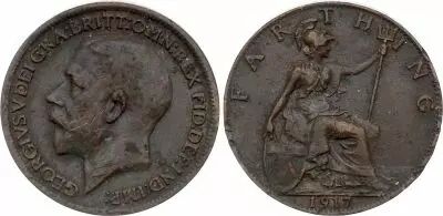 Gro�britannien 1 Farthing 1912-1918 - Britannia, George V