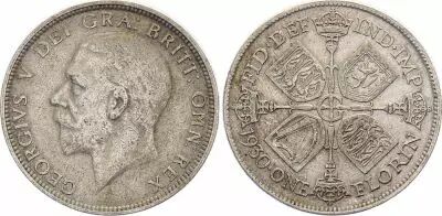 Gro�britannien 1 Florin (2 Shillings) 1942 - Coat of arms, George VI, silver