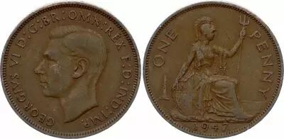 Gro�britannien 1 Penny 1939-1949 - Britannia, George V