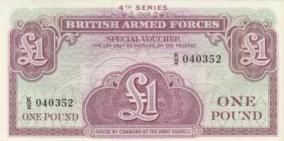 Gro�britannien 1 Pound - British Armed Forces  - 1962 - Serial K
