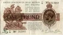 Gro�britannien 1 Pound, George V - St George,  dragon - 1922 - VF - P.359 -  Serial K1/62