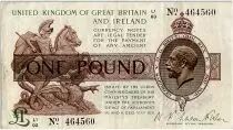 Gro�britannien 1 Pound, George V - St George,  dragon - 1922 - VF - P.359 -  Serial L1/93