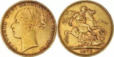 Gro�britannien 1 Souverain Victoria - St George and dragon - 1893