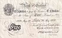 Gro�britannien 10 Pounds  - 28/05/1929 - Serial 221 H - VF - P.328