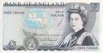 Gro�britannien 5 Pounds - Elizabeth II - Duke of Wellington - ND (1988-1991) - P.378f