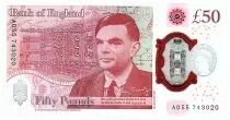 Gro&szlig;britannien 50 Pounds Elisabeth II - Allan Turing - 2020 (2021) - UNC
