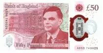 Gro&szlig;britannien 50 Pounds Elisabeth II - Allan Turing - 2020 (2021) - UNC
