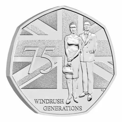 Gro�britannien 75 years of the Windrush generation - 50 Pence 2023 BU