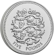 Gro&szlig;britannien Three Lions (England women\'s football) - 5 Pounds 2023 BU