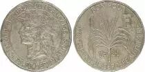Guadalupa 1 Franc Indian\'s head - 1921 - F to VF - KM.46