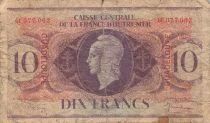 Guadalupa 10 Francs - Marianne - ND (1944) - P.27
