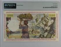 Guadalupa 10 NF/1000 Francs - Fisherman - 1960 - Serial F.17 - PMG 25