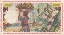 Guadalupa 10 NF on 1000 Francs - Fisher - 1960 - Serial F.17 - VF - P.43