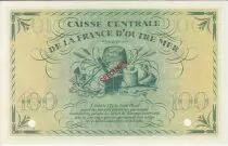 Guadalupa 100 Francs Marian - 02-02-1944 Specimen Serial PP