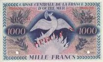 Guadalupa 1000 Francs - Phenix - Specimen - 1944 - Serial TD - AU - P.30s1