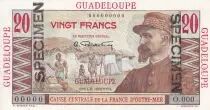 Guadalupa 20 Francs - Emile Gentil - 1946 - Specimen - P.UNC - P.33