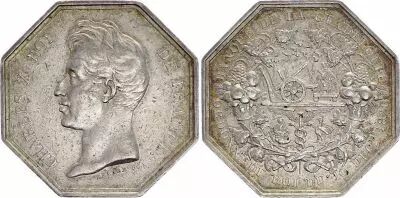 Guadalupa Jeton Charles X - Banque de la Guadeloupe - 1826