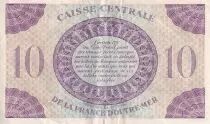 Guadalupe 10 Francs - Marianne - Croix de Lorraine - 1944 - VF to XF - P.27