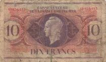 Guadalupe 10 Francs - Marianne - ND (1944) - P.27