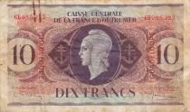 Guadalupe 10 Francs - Marianne - ND (1944) - P.27
