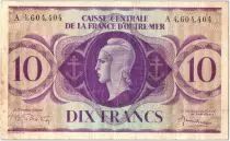 Guadalupe 10 Francs Marianne - A. 4.604.404 - 1944