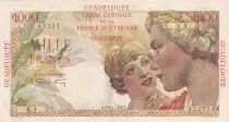 Guadalupe 1000 Francs - French union - 1946 - Serial K.3