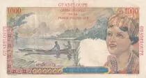 Guadalupe 1000 Francs - French union - 1946 - Serial K.3