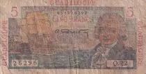 Guadalupe 5 Francs - Bougainville - 1946 - Serial Q.22 - VG to F - P.31